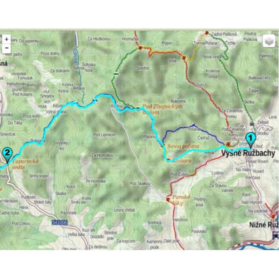 Obrázok pre Cyklo trasa Toporecké sedlo - Magurské sedlo - ski areál Bachledova dolina - sedlo Magurka - Ždiar